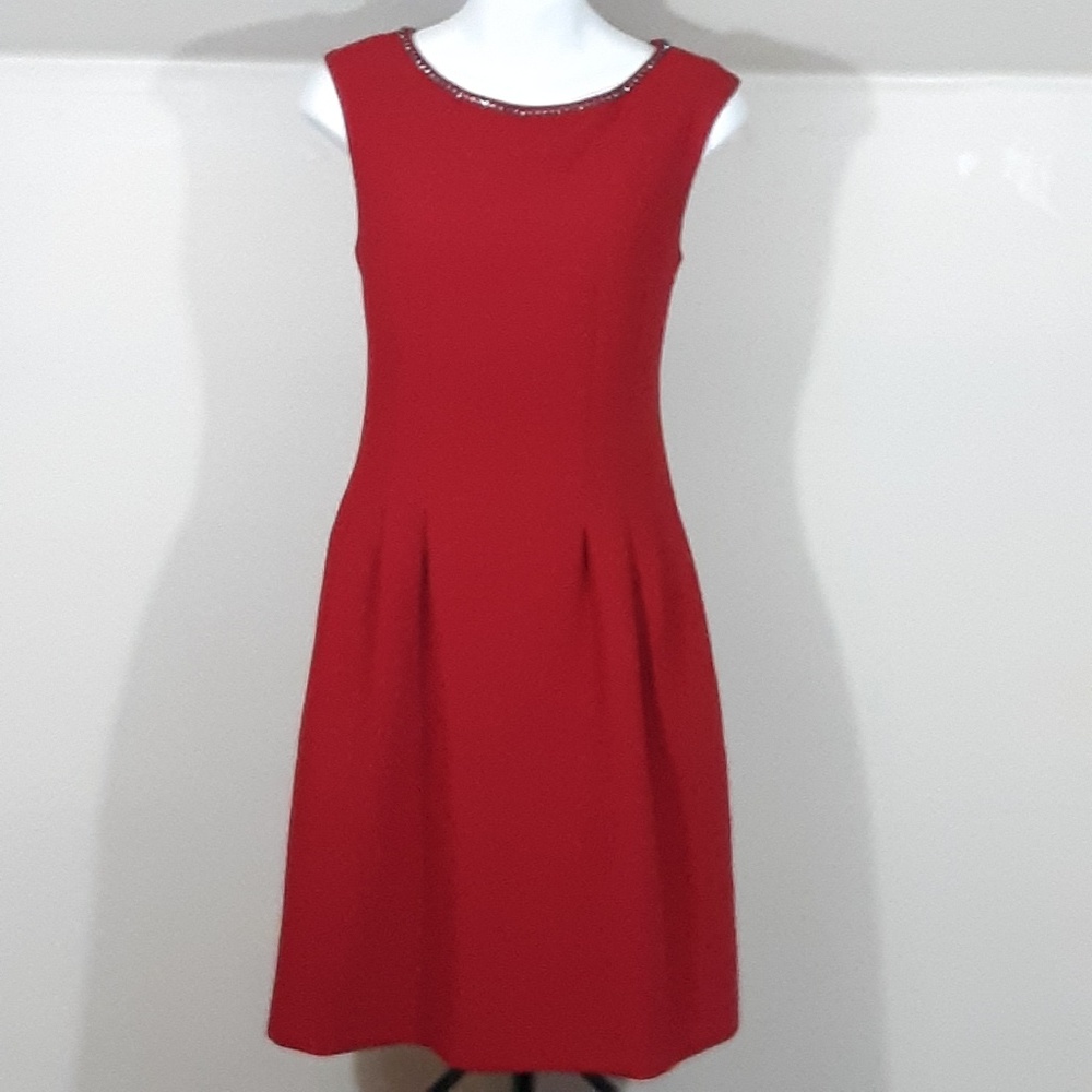 Vince Camuto Embellished Fit Flare Dress